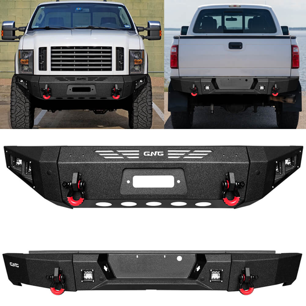 GNG Front and Rear Bumper Fits 2008-2010 Ford F250 F350 F450 Super Duty