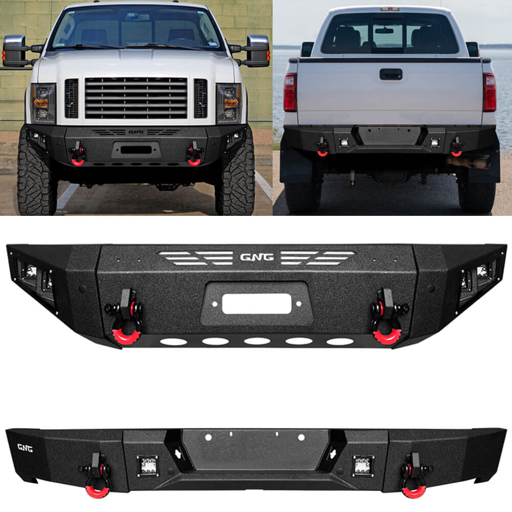 GNG Front and Rear Bumper Fits 2008-2010 Ford F250 F350 F450 Super Duty