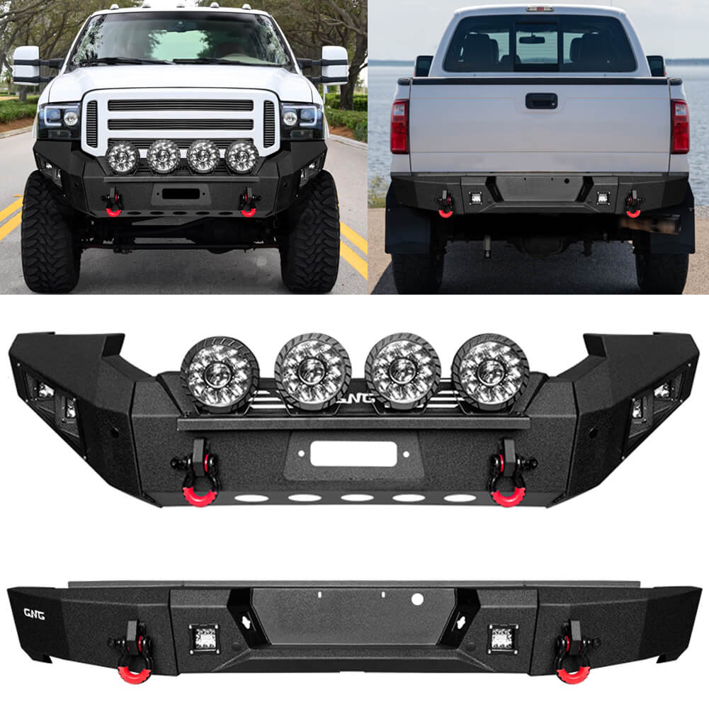 GNG Front and Rear Bumper Fits 2005-2007 Ford F250 F350 F450 Super Duty