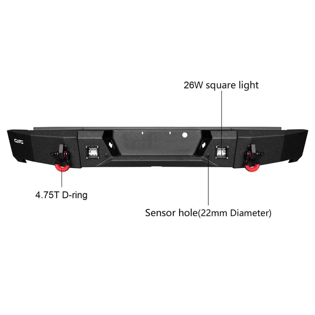 GNG Front and Rear Bumper Fits 2005-2007 Ford F250 F350 F450 Super Duty