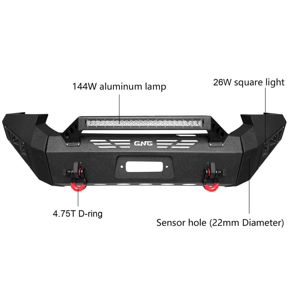 GNG Front and Rear Bumper Fits 2005-2007 Ford F250 F350 F450 Super Duty