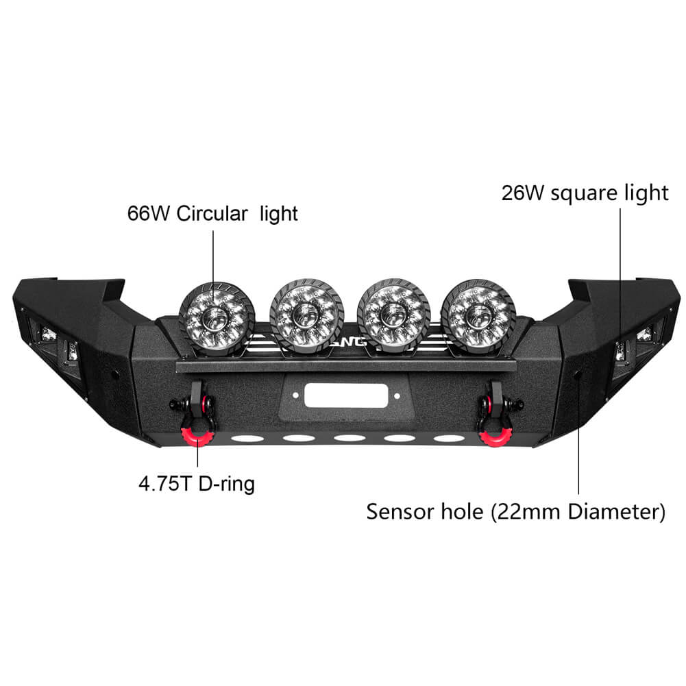 GNG Front and Rear Bumper Fits 2005-2007 Ford F250 F350 F450 Super Duty