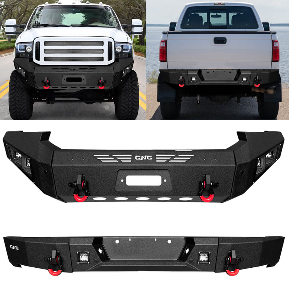 GNG Front and Rear Bumper Fits 2005-2007 Ford F250 F350 F450 Super Duty