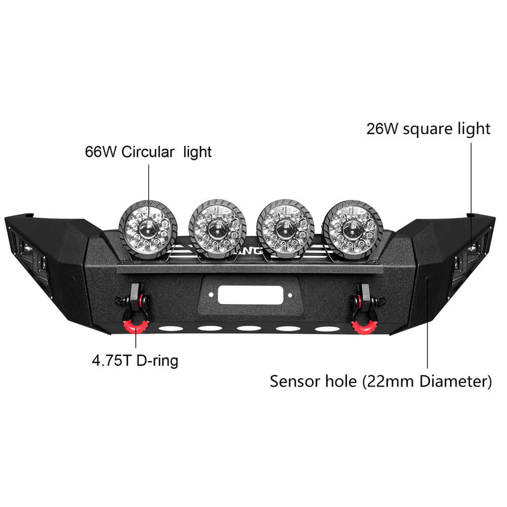 GNG Front and Rear Bumper Fits 1999-2004 Ford F250 F350 F450 Super Duty