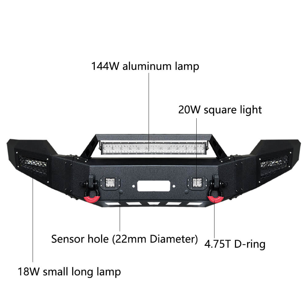 Vijay Front Bumper and Rear Bumper Fits 2011-2016 Ford F250 F350 F450 Super Duty