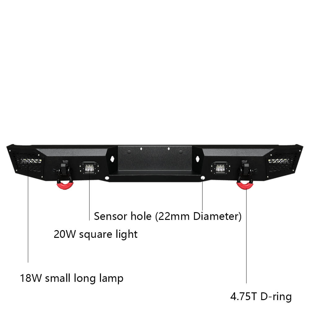 Vijay Front Bumper and Rear Bumper Fits 2011-2016 Ford F250 F350 F450 Super Duty