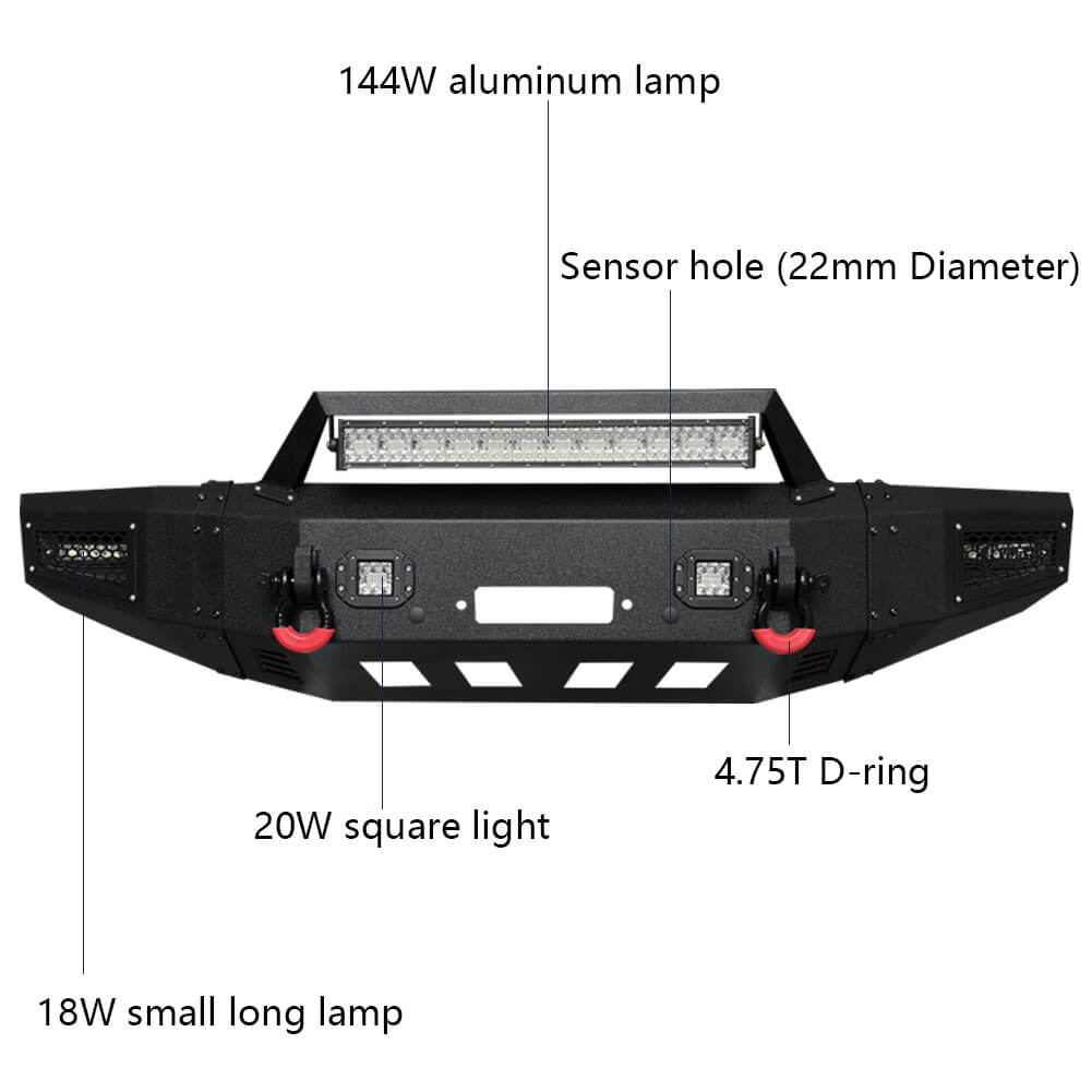 Vijay Front Bumper and Rear Bumper Fits 2008-2010 Ford F250 F350 F450 Super Duty