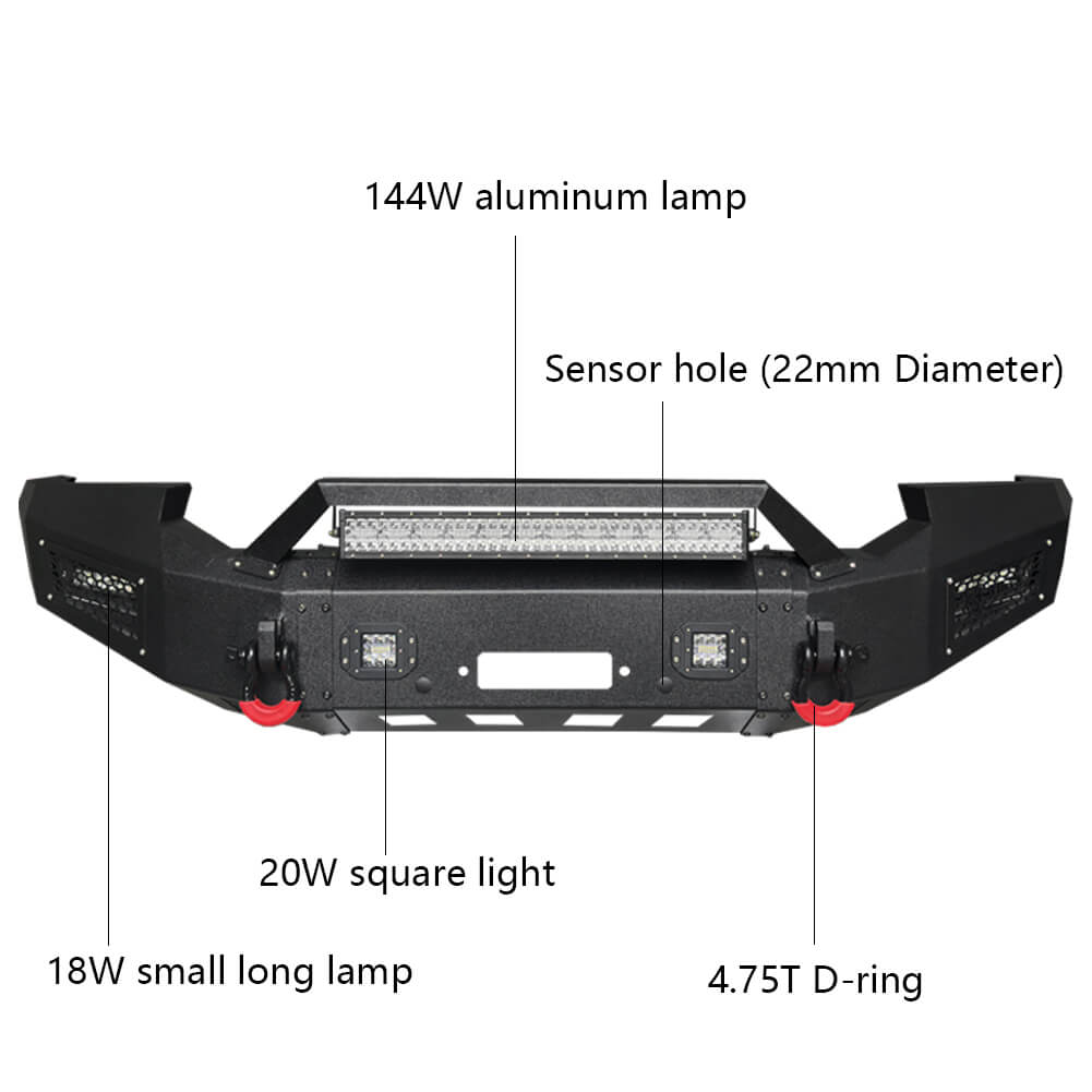 Vijay Front Bumper and Rear Bumper Fits 2005-2007 Ford F250 F350 F450 Super Duty