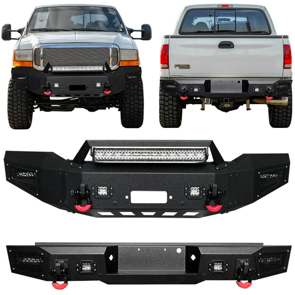 Vijay Front Bumper and Rear Bumper Fits 1999-2004 Ford F250 F350 F450 Super Duty