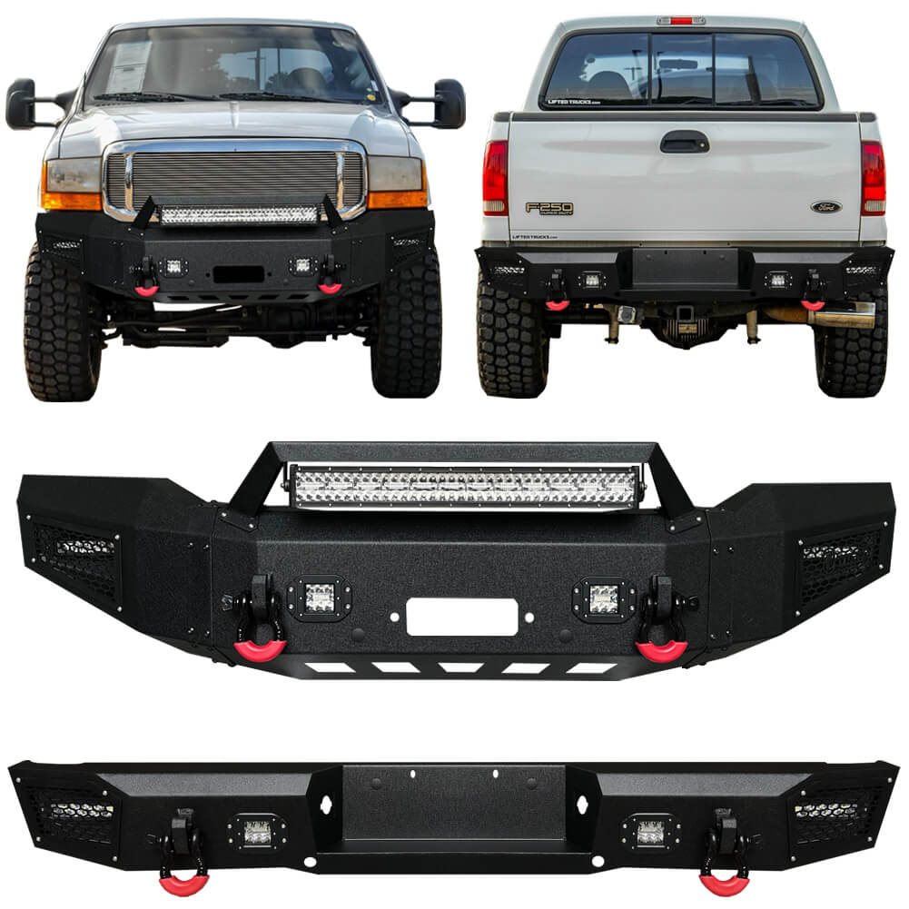 Vijay Front Bumper and Rear Bumper Fits 1999-2004 Ford F250 F350 F450 Super Duty