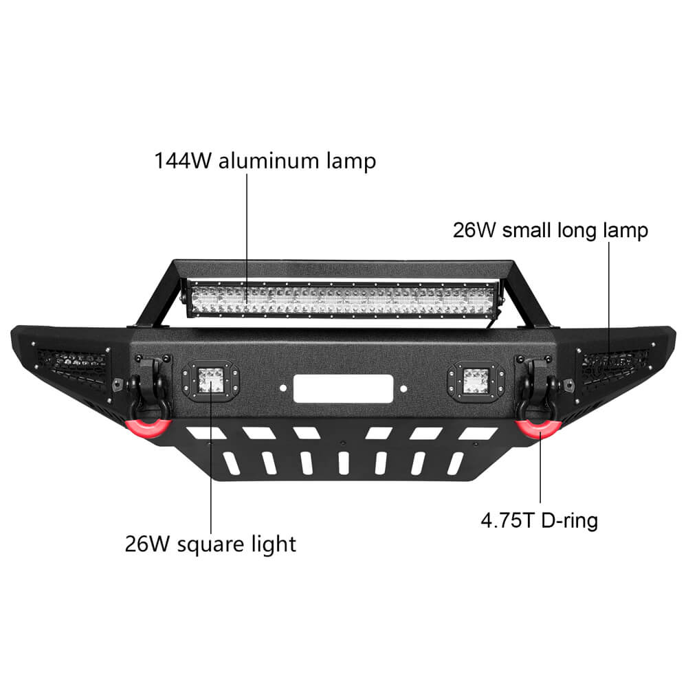 Vijay Front Bumper and Rear Bumper Fits 2007-2014 Toyota FJ Cruiser