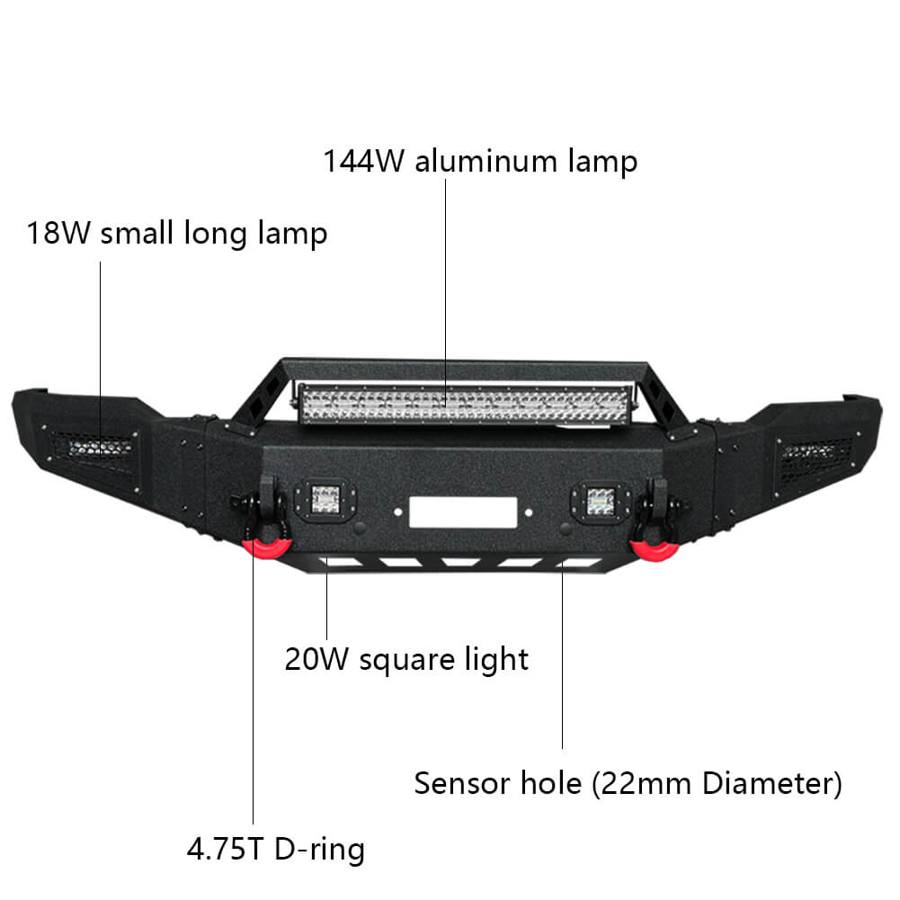 Vijay Front Bumper and Rear Bumper Fits 2014-2015 GMC Sierra 1500