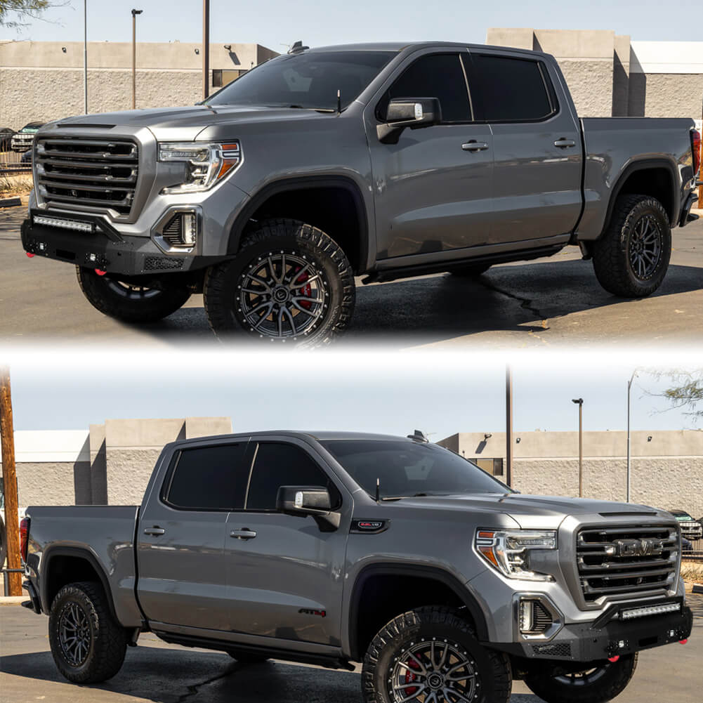 Vijay Front Bumper and Rear Bumper Fits 2019-2021 GMC Sierra 1500 and 2022 GMC Sierra 1500 Limited