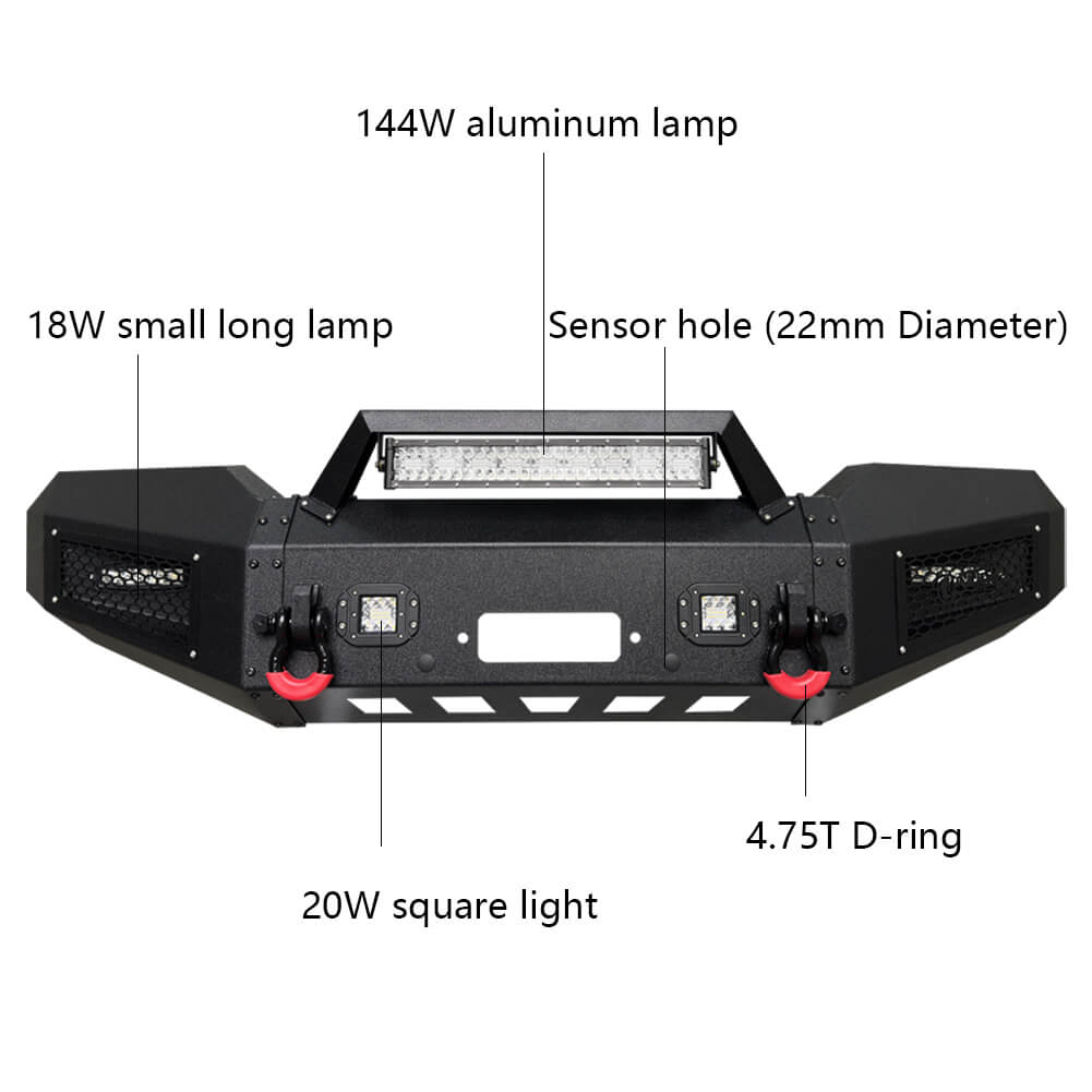 Vijay Front Bumper and Rear Bumper Fits 2003-2006 GMC Sierra 1500