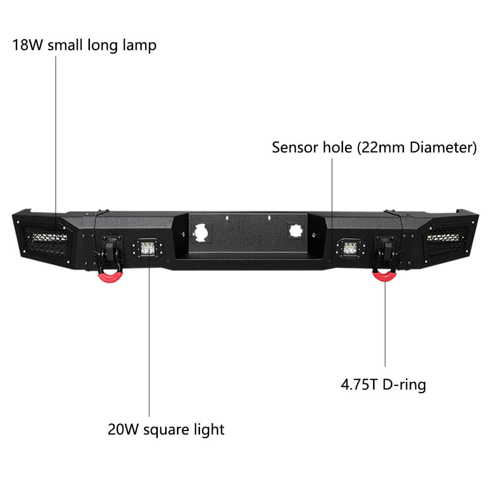 Vijay Front Bumper and Rear Bumper Fits 2011-2014 GMC Sierra 2500/3500