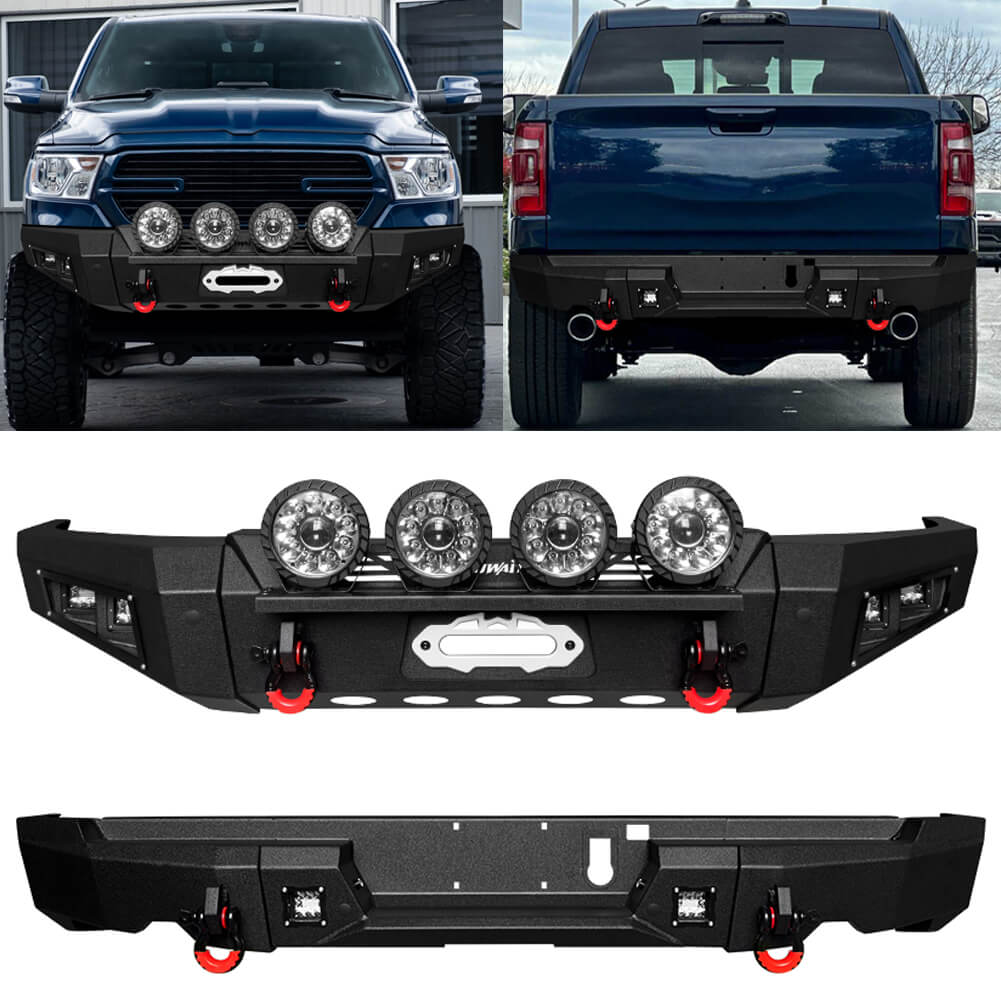 Vijay Front and Rear Bumper Fits 2019-2024 Dodge RAM 1500 (Except Classic)