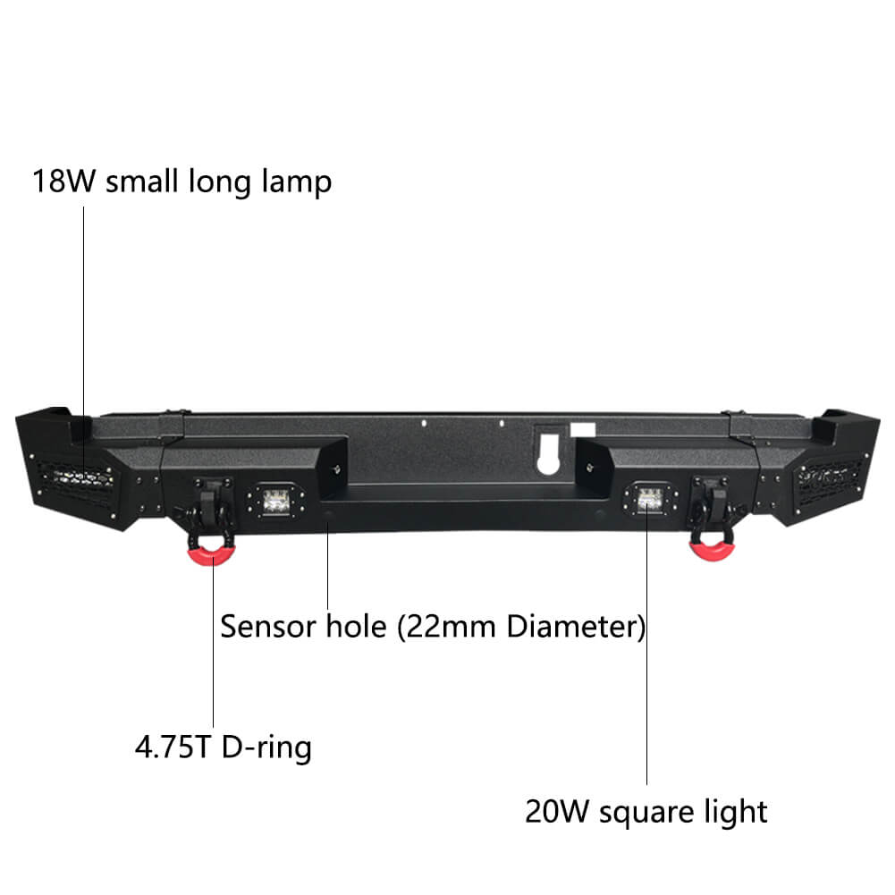 Vijay Rear Bumper Fits 2019-2024 Dodge RAM 1500 (Exclude Classics)