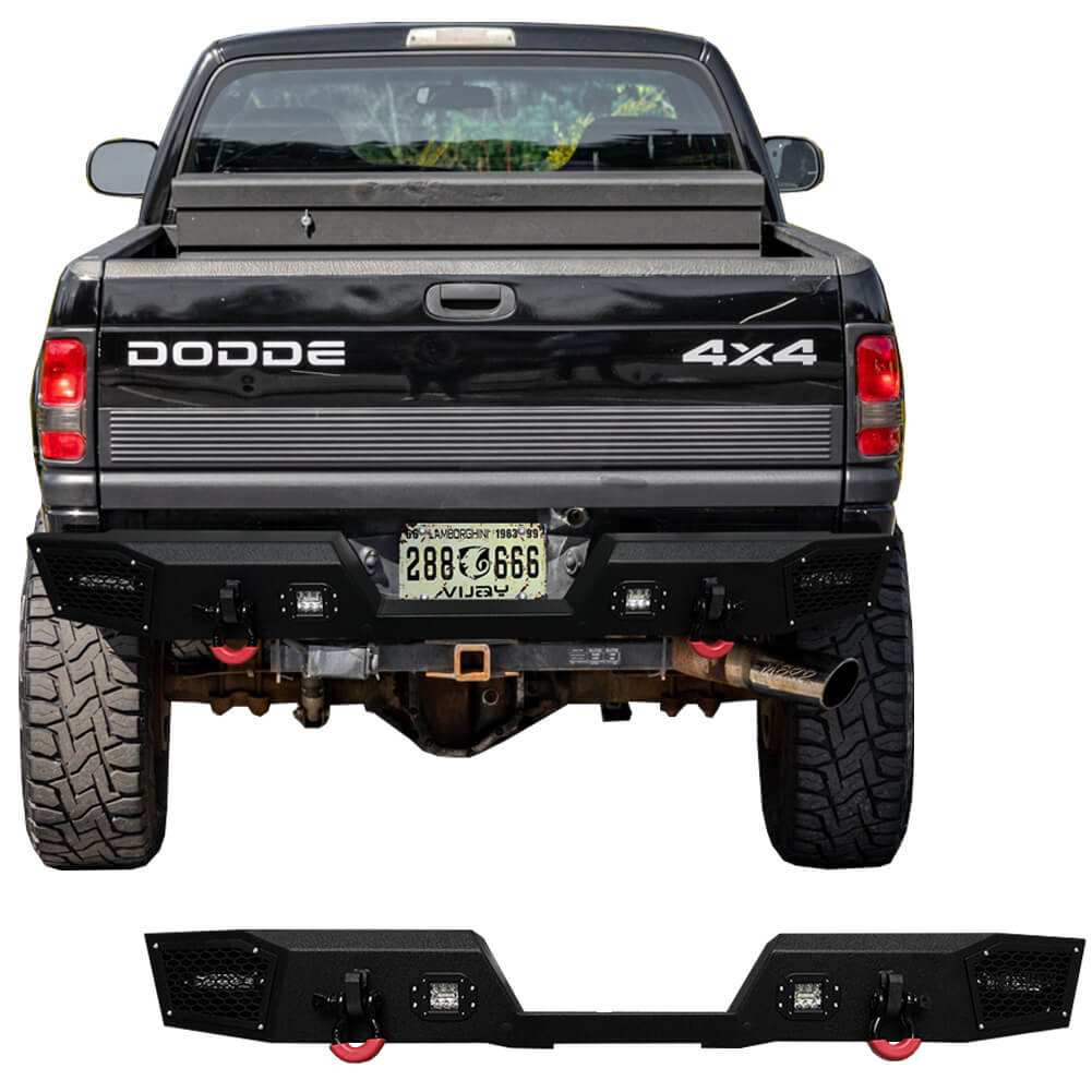 Vijay Rear Bumper Fits 1994-2001 Dodge Ram 1500 and 1994-2002 Dodge RAM 2500/3500