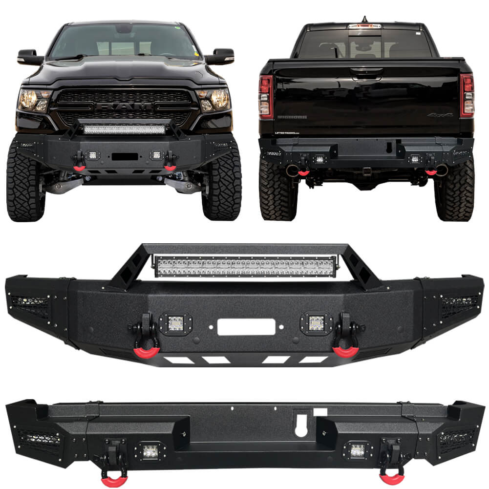 Vijay Front Bumper and Rear Bumper Fits 2019-2024 Dodge RAM 1500 (Except Classic)