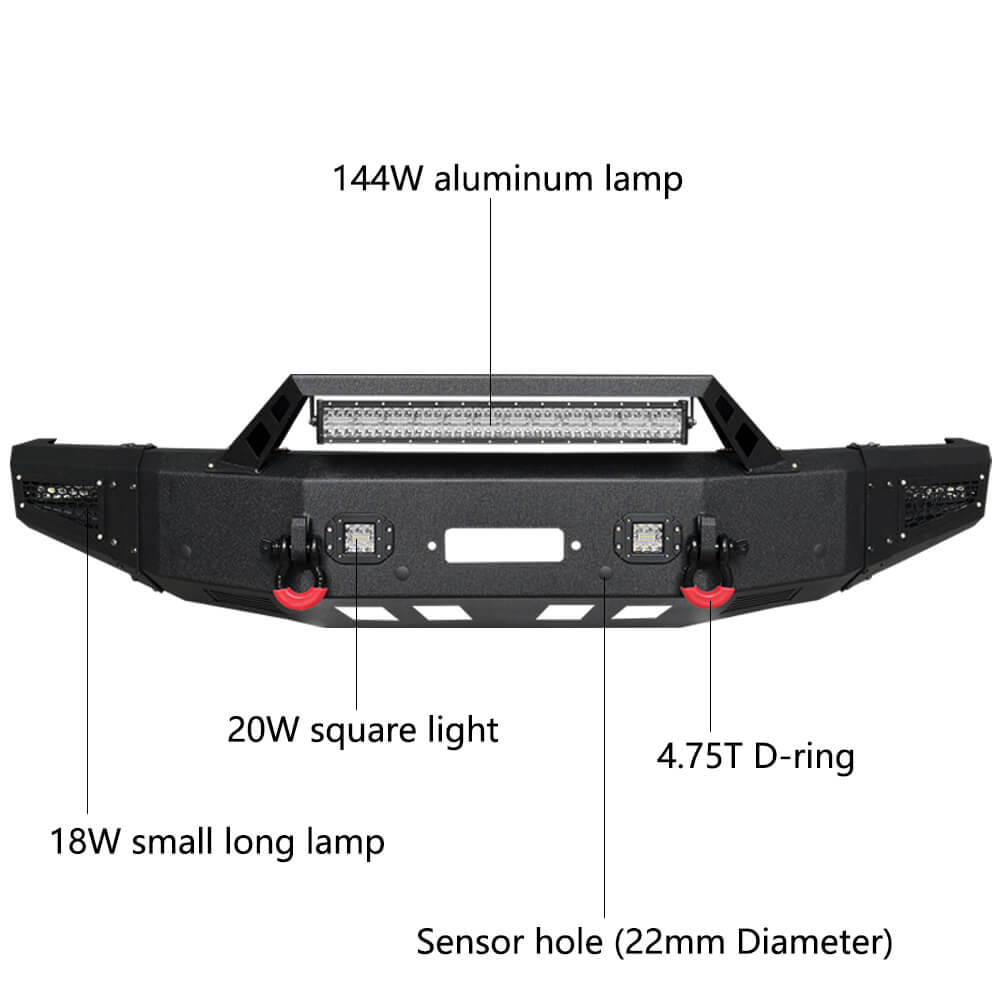 Vijay Front Bumper Fits 2019-2024 Dodge RAM 1500 (Exclude Classic)