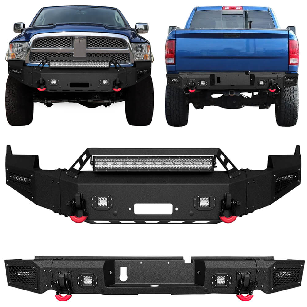 Vijay Front Bumper and Rear Bumper Fits 2009-2012 Dodge RAM 1500