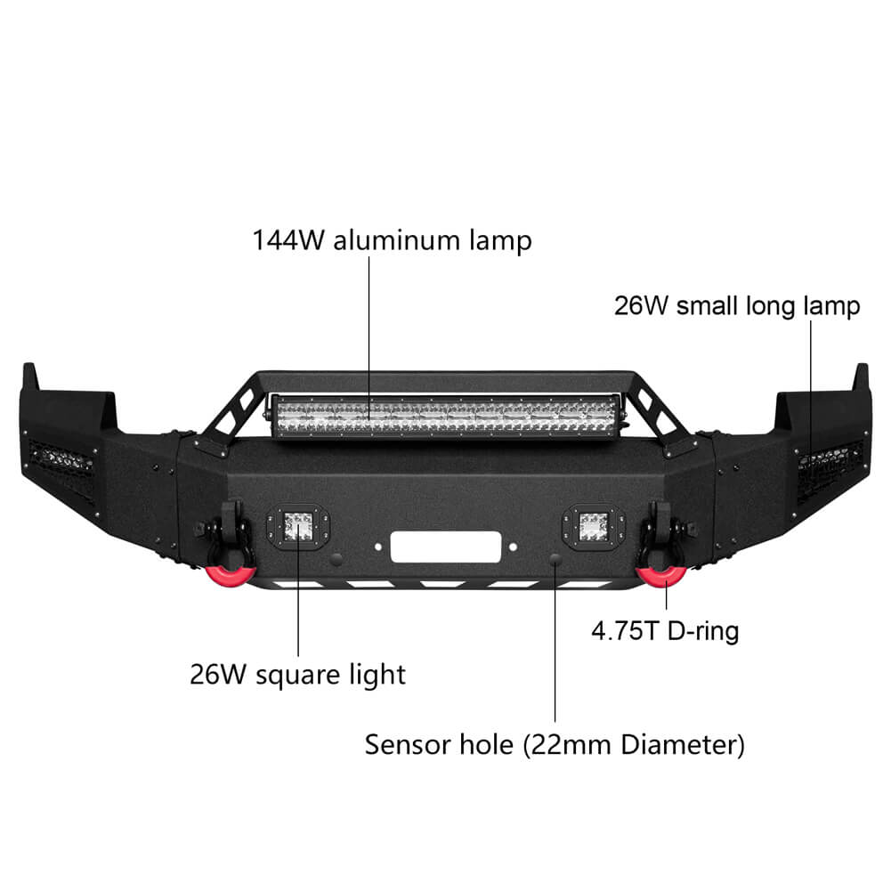 Vijay Front Bumper and Rear Bumper Fits 2009-2012 Dodge RAM 1500