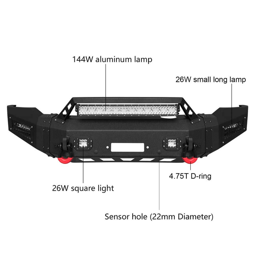 Vijay Front Bumper and Rear Bumper Fits 2006-2008 Dodge RAM 1500