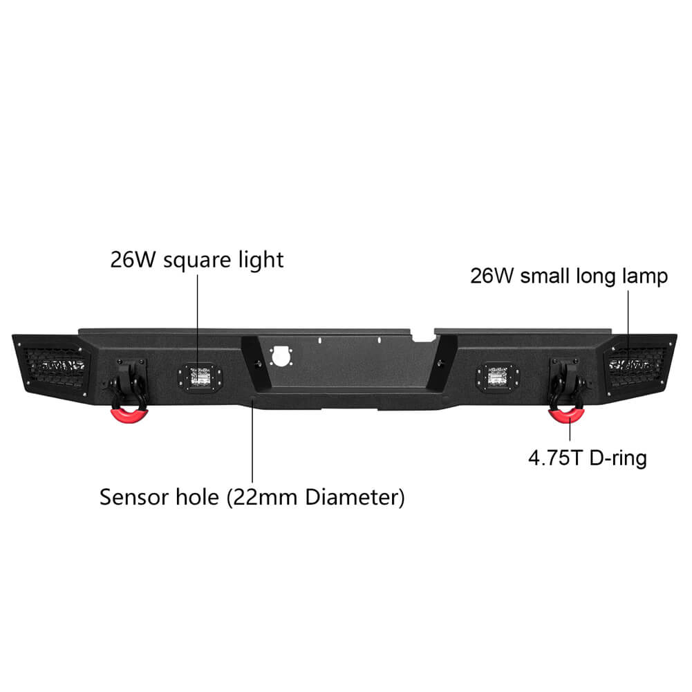 Vijay Rear Bumper Fits 2002-2005 Dodge RAM 1500