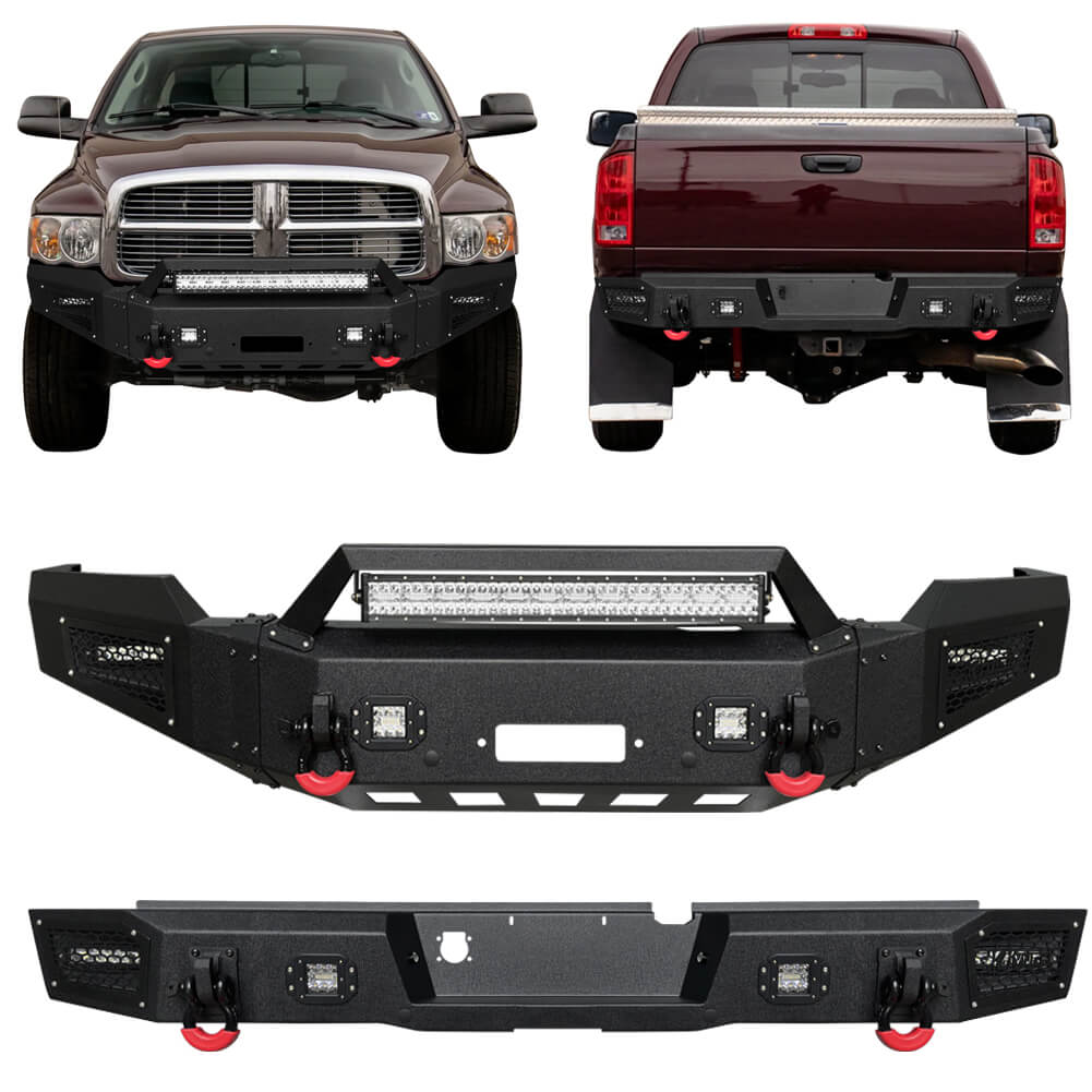 Vijay Front Bumper and Rear Bumper Fits 2002-2005 Dodge RAM 1500