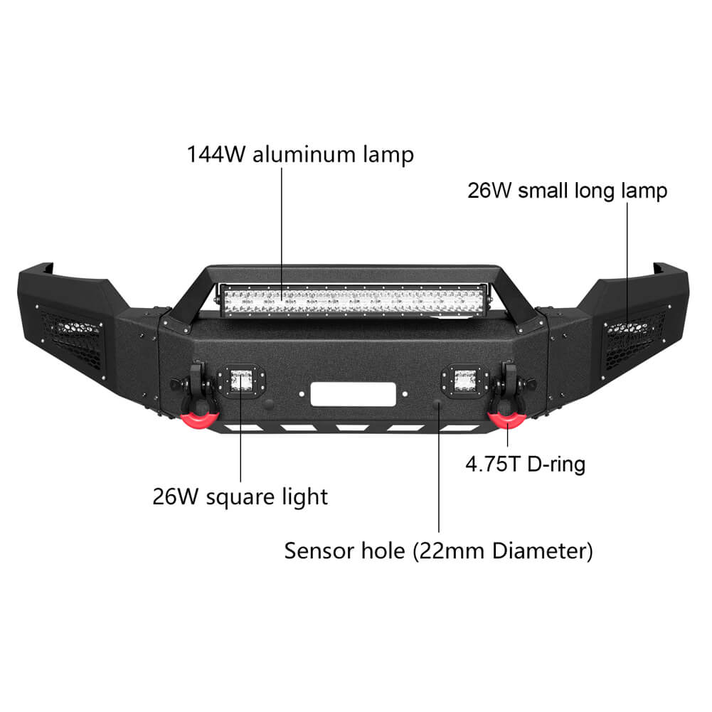 Vijay Front Bumper and Rear Bumper Fits 2002-2005 Dodge RAM 1500