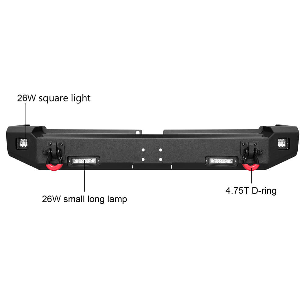 Vijay Rear Bumper Fits 2015-2024 Toyota 5th Gen 4 Runner