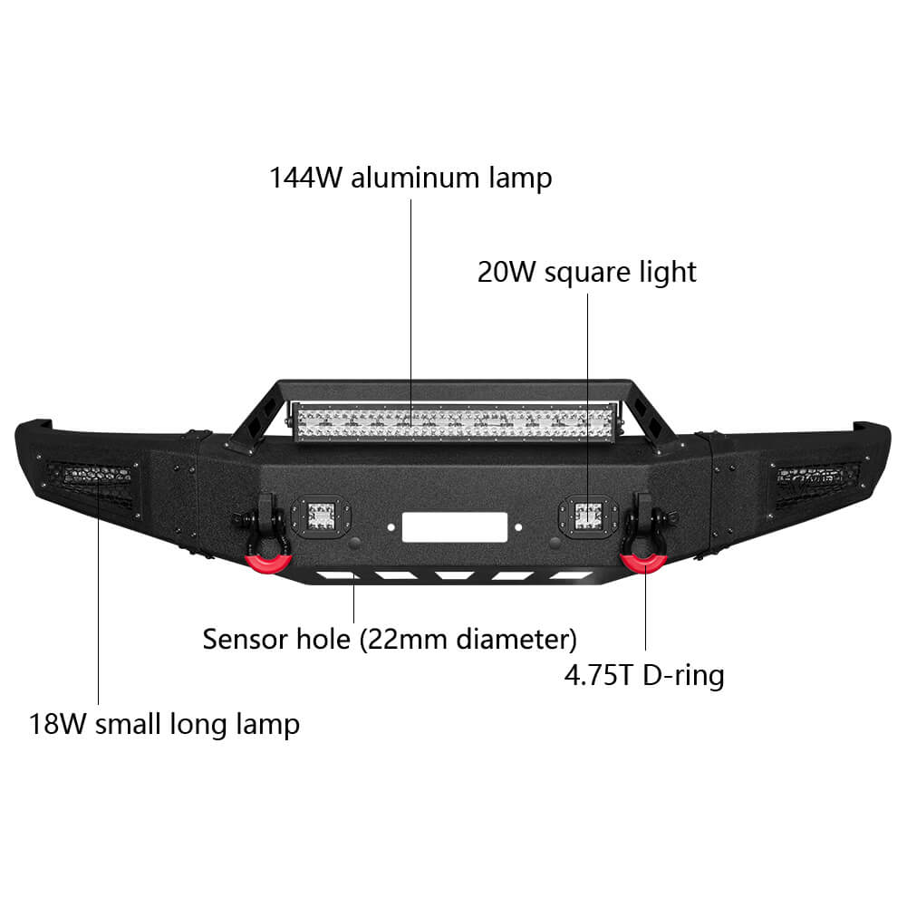 Vijay Front Bumper and Rear Bumper Fits 2014-2015 Chevy Silverado 1500