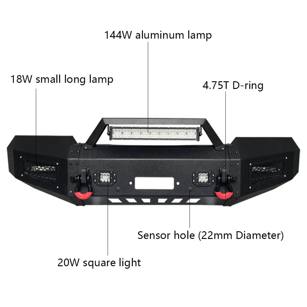 Vijay Front Bumper and Rear Bumper Fits 2003-2006 Chevy Silverado 1500