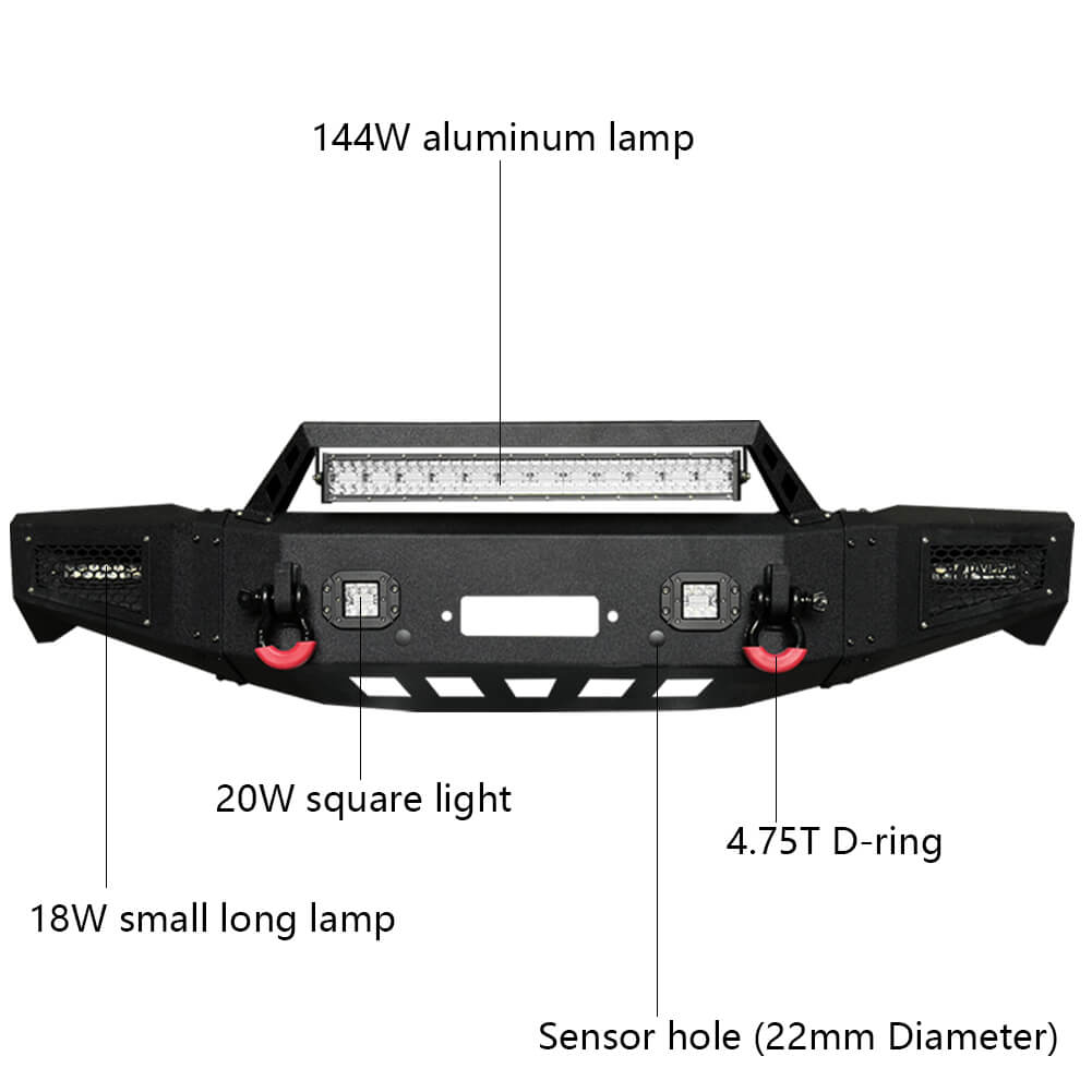 Vijay Front Bumper and Rear Bumper Fits 2019-2021 Chevy Silverado 1500