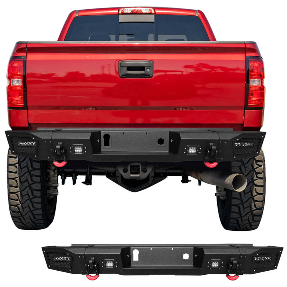 Vijay Rear Bumper Fits 2015-2019 GMC Sierra 2500丨3500 and Chevy Silverado 2500丨3500