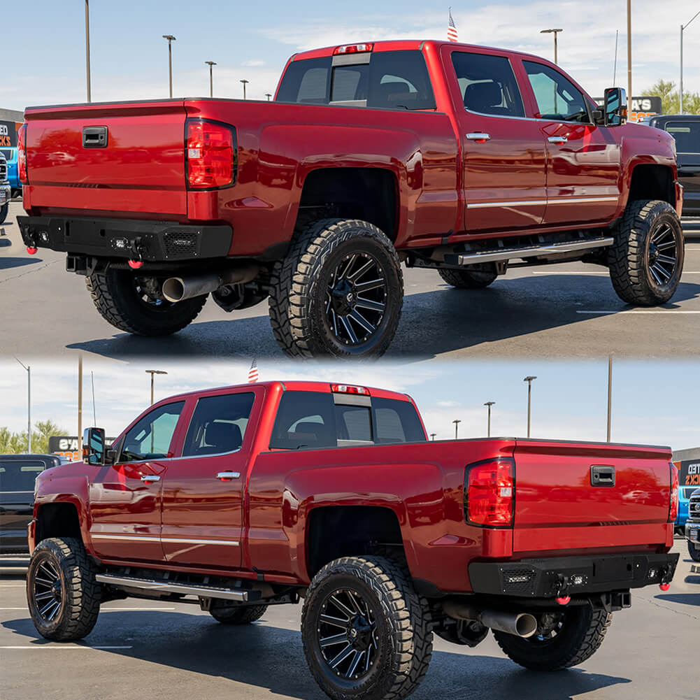 Vijay Rear Bumper Fits 2015-2019 GMC Sierra 2500丨3500 and Chevy Silverado 2500丨3500