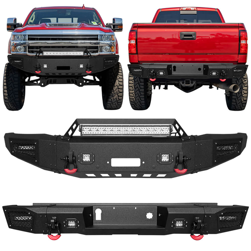 Vijay Front Bumper and Rear Bumper Fits 2015-2019 Chevy Silverado 2500 丨3500