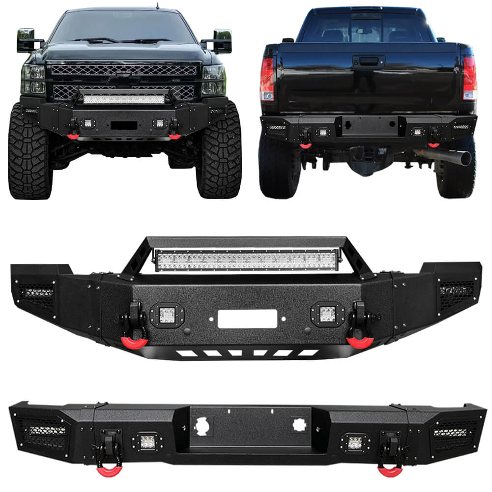 Vijay Front Bumper and Rear Bumper Fits 2011-2014 Chevy Silverado 2500丨3500