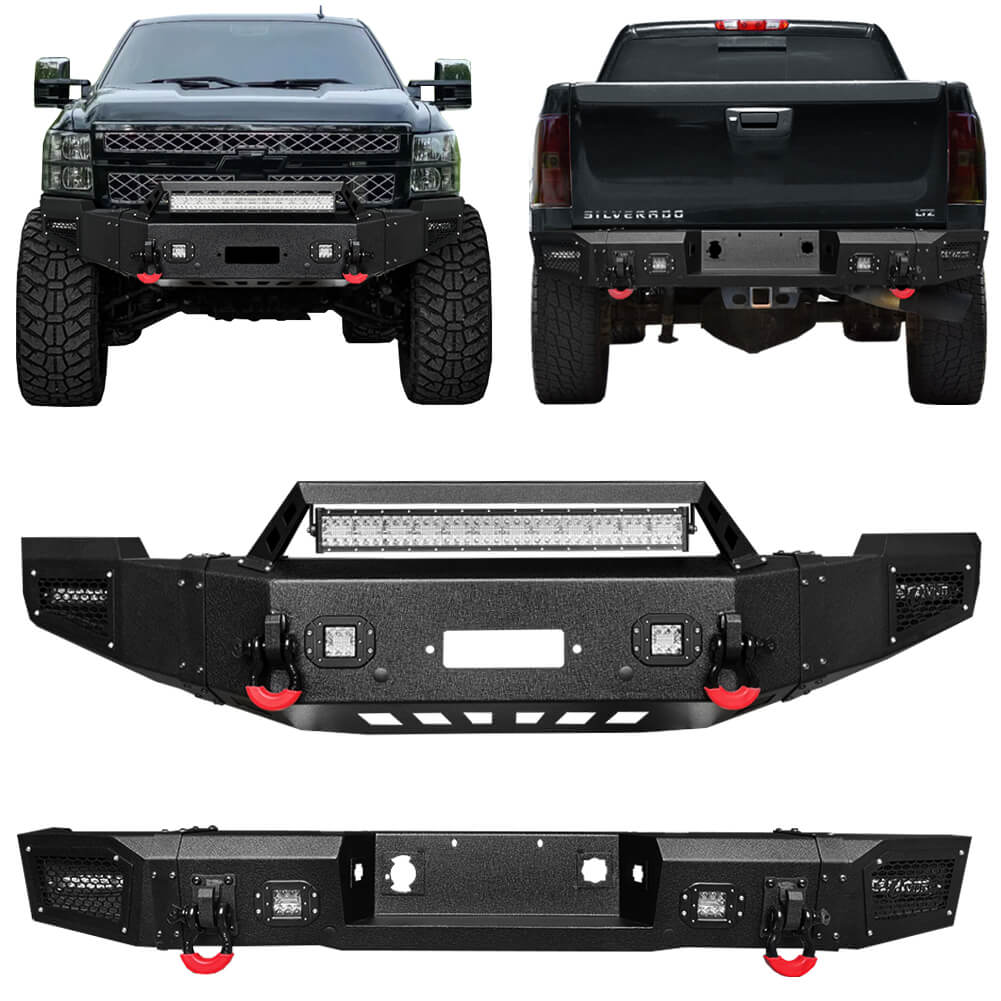 Vijay Front Bumper and Rear Bumper Fits 2011-2014 Chevy Silverado 2500丨3500