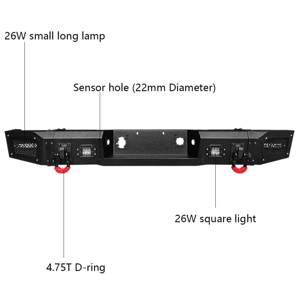 Vijay Front Bumper and Rear Bumper Fits 2011-2014 Chevy Silverado 2500丨3500