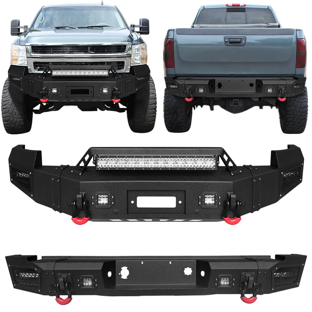 Vijay Front Bumper and Rear Bumper Fits 2007-2010 Chevy Silverado 2500 丨3500