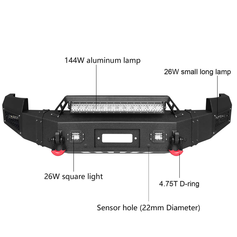 Vijay Front Bumper and Rear Bumper Fits 2007-2010 Chevy Silverado 2500 丨3500