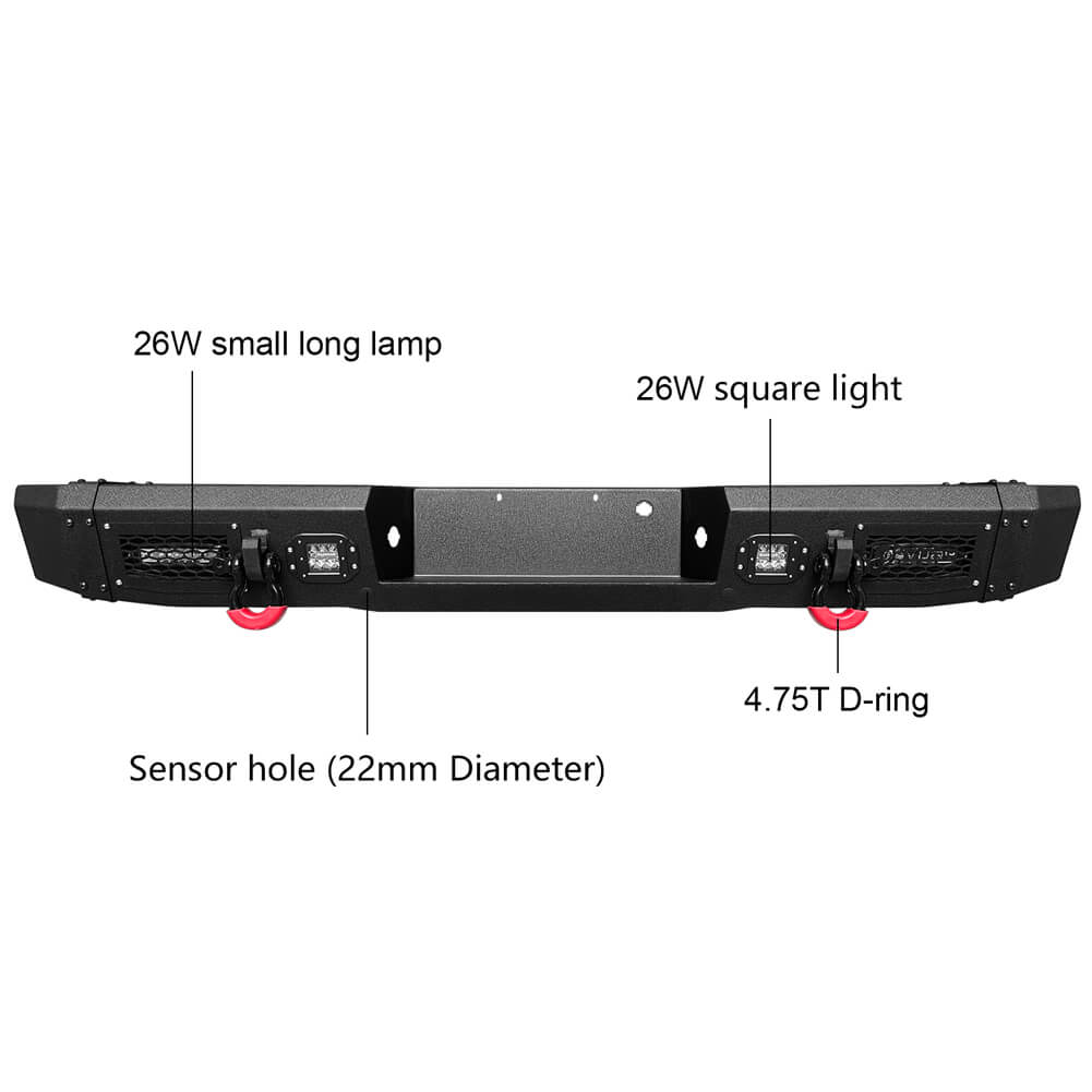 Vijay Rear Bumper Fits 2010-2014 Ford F150 Raptor SVT