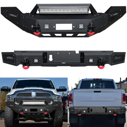 Vijay Front and Rear Bumper Fits 2013-2018 Dodge RAM 1500 and 2019-2024 RAM 1500 Classic