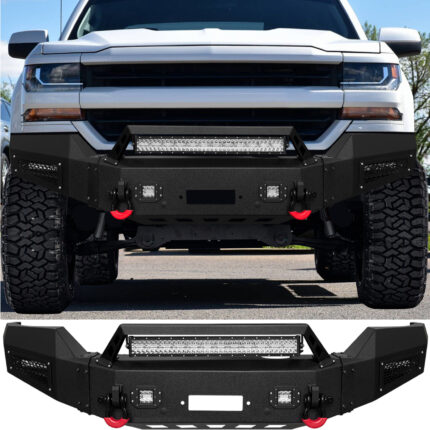 Vijay Front Bumper Fits 2016-2018 Chevy Silverado 1500 and 2019 Chevy Silverado 1500 LD