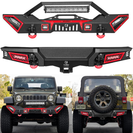 Vijay Front and Rear Bumper Fits 2007-2018 Jeep Wrangler JK/JKU