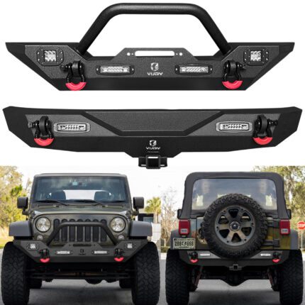 Vijay Front and Rear Bumper Fits 2007-2018 Jeep Wrangler JK/JKU
