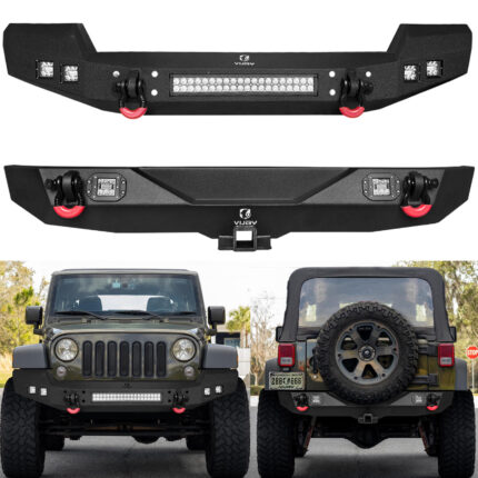 Vijay Front and Rear Bumper Fits 2007-2018 Jeep Wrangler JK/JKU