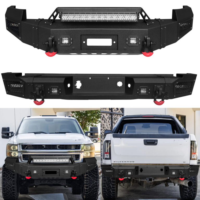 Vijay Front & Rear Bumper Kit With Winch Plate For 2007-2010 Chevy Silverado 2500/3500