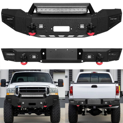 Vijay Front and Rear Bumper Fits 1999-2004 Ford F250 F350 F450 Super Duty